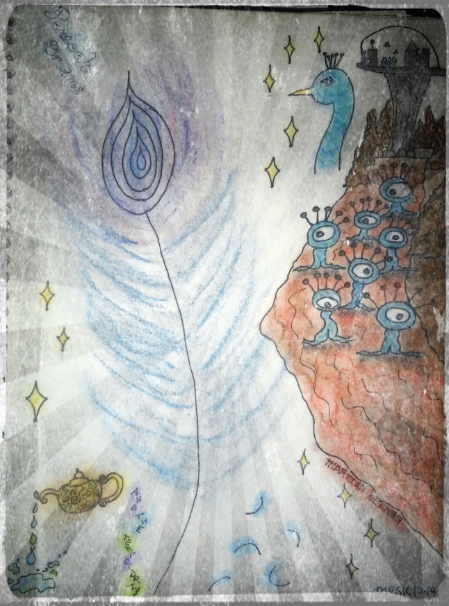 "Peacock Dreams, Martian Scenes, And The Teapot Drips" - by Me! Click here to go to my deviantART page.